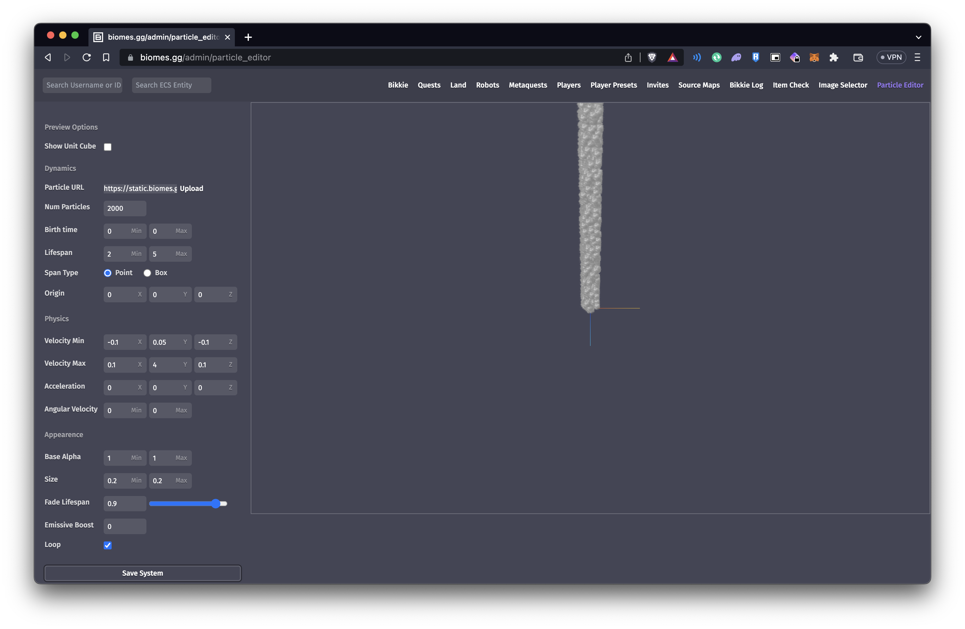 Particle Editor